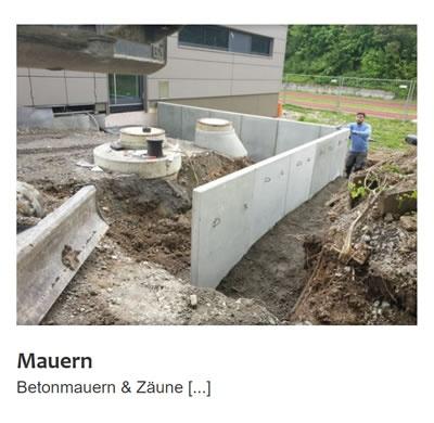 Betonmauer Zäune 